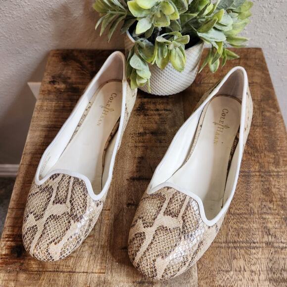 Cole Haan‎ Size 8 Women's Morgan Snake Print Slip On Flats - Picture 2 of 12